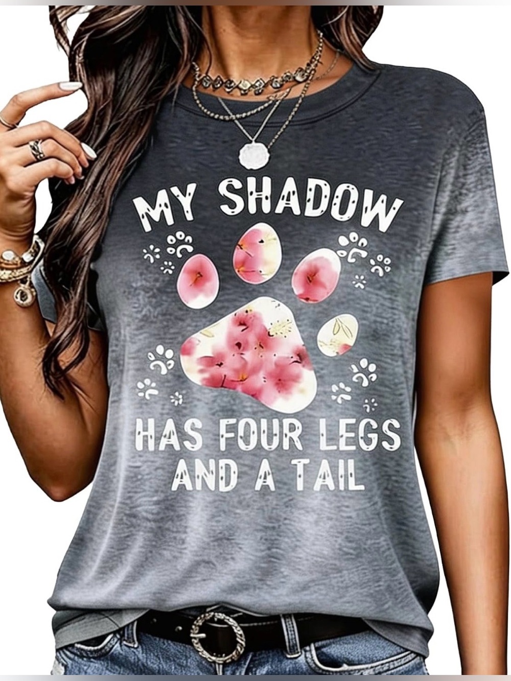 Flamingals Womens Tops Short Sleeve Cute Summer Shirts L PS6-32